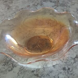 Jeanette Glass, Louisa Amber Glass Decorative Bowl
